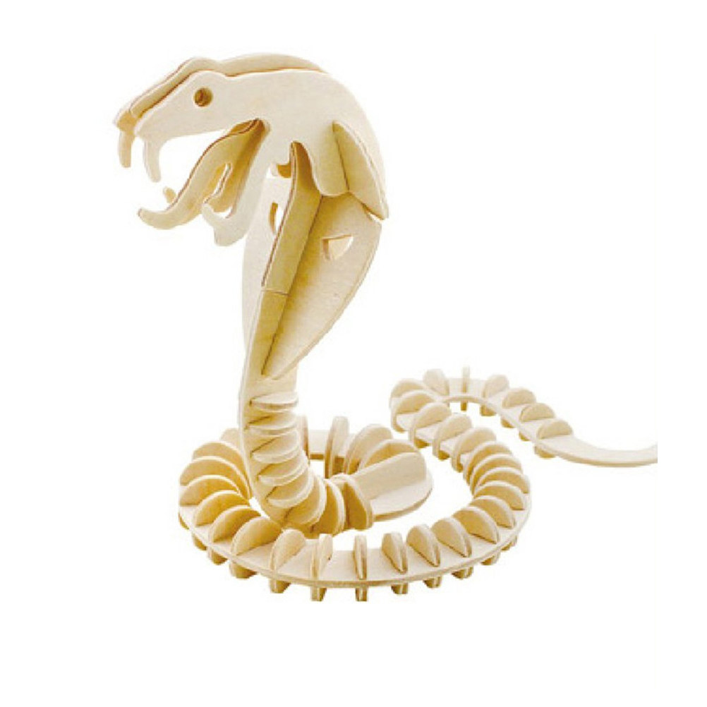 Kids Education Desk - 51-Piece Wooden Jigsaw Puzzle 3D Snake
