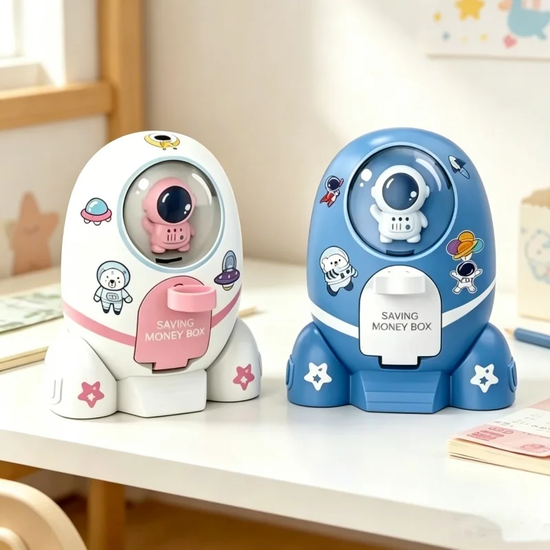 Kids Education Money - Rocket Astronaut Coin Piggy Bank Kids