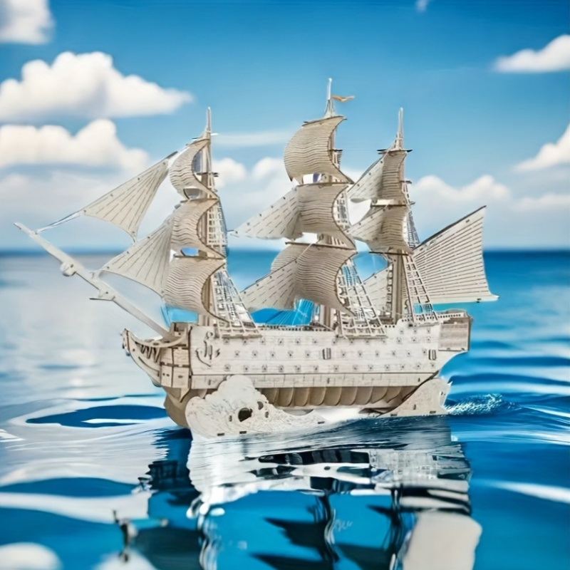 DIY Sailing Ship Toys 3D Woode - đánh giá và giá Kids Education Desk