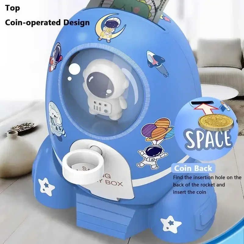 Rocket Astronaut Coin Piggy Ba - đánh giá và giá Kids Education Money