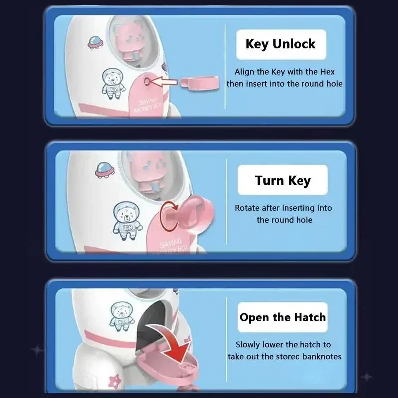 Rocket Astronaut Coin Piggy Ba - đánh giá và giá Kids Education Money